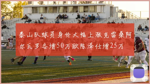 泰山队球员身价大幅上涨克雷桑阿尔瓦罗各增50万欧陈泽仕增25万
